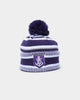 New Era Fremantle Dockers AFL Opening Bounce 2022 Pom Wordmark Beanie Purple