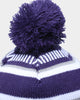 New Era Fremantle Dockers AFL Opening Bounce 2022 Pom Wordmark Beanie Purple