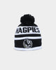 New Era Collingwood Magpies 'AFL 2022' Pom Waffle Knit Beanie Black