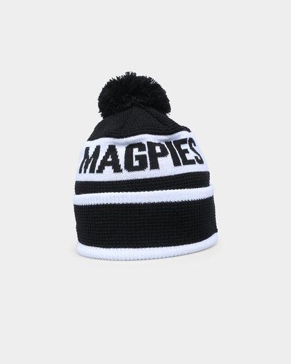 New Era Collingwood Magpies 'AFL 2022' Pom Waffle Knit Beanie Black