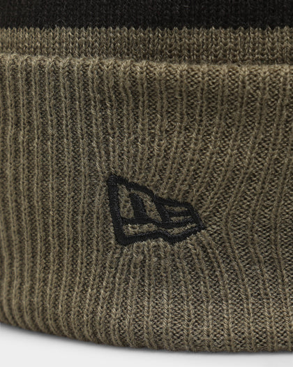 New Era Collingwood Magpies 'AFL '22 Olive' Pom Knit Beanie Green