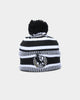 New Era Collingwood Magpies AFL Opening Bounce 2022 Pom Wordmark Beanie Black