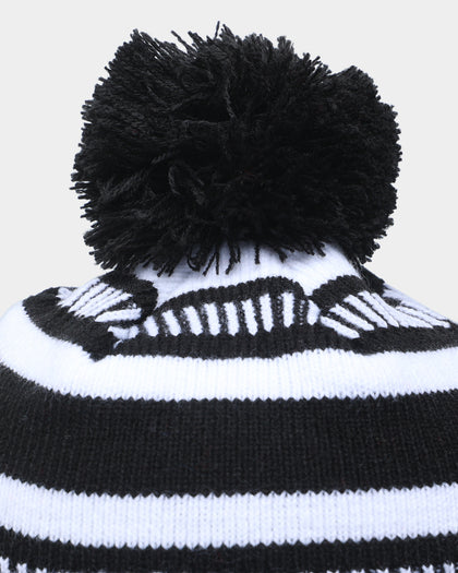 New Era Collingwood Magpies AFL Opening Bounce 2022 Pom Wordmark Beanie Black