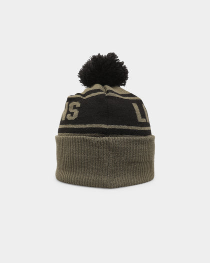 New Era Brisbane Lions 'AFL '22 Olive' Pom Knit Beanie Green