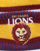 New Era Brisbane Lions AFL Opening Bounce 2022 Pom Wordmark Beanie Dark Red