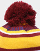 New Era Brisbane Lions AFL Opening Bounce 2022 Pom Wordmark Beanie Dark Red