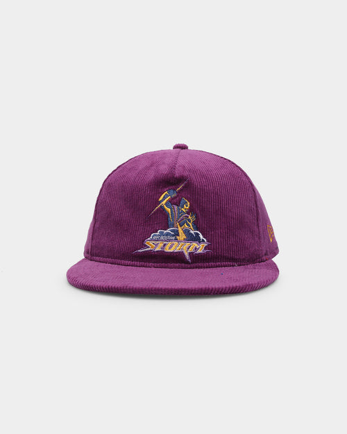 New Era Melbourne Storm NRL '22 Cord The Golfer Snapback Open Purple