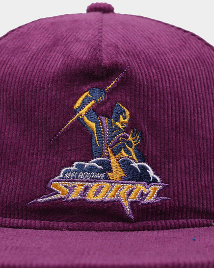 New Era Melbourne Storm NRL '22 Cord The Golfer Snapback Open Purple