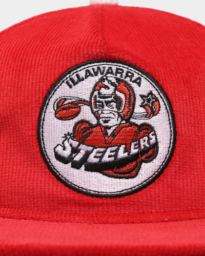 New Era Illawarra Steelers NRL '22 Cord The Golfer Snapback Red