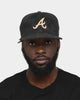 New Era Atlanta Braves Black Tan Suede 59FIFTY Fitted Black/Tan