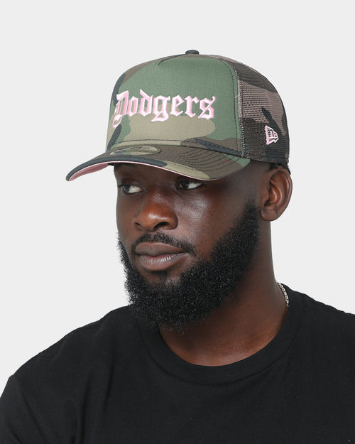 New Era Los Angeles Dodgers "Camo Twist" 9FORTY A-Frame Trucker Snapback Camo Pink