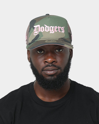 New Era Los Angeles Dodgers "Camo Twist" 9FORTY A-Frame Trucker Snapback Camo Pink