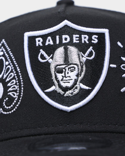 New Era Las Vegas Raiders 'OG Team Paisley Embroidery' 9FORTY A-Frame Snapback Original Team Colours