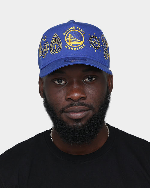 New Era Golden State Warriors 'OG Team Paisley Embroidery' 9FORTY A-Frame Snapback Original Team Colours