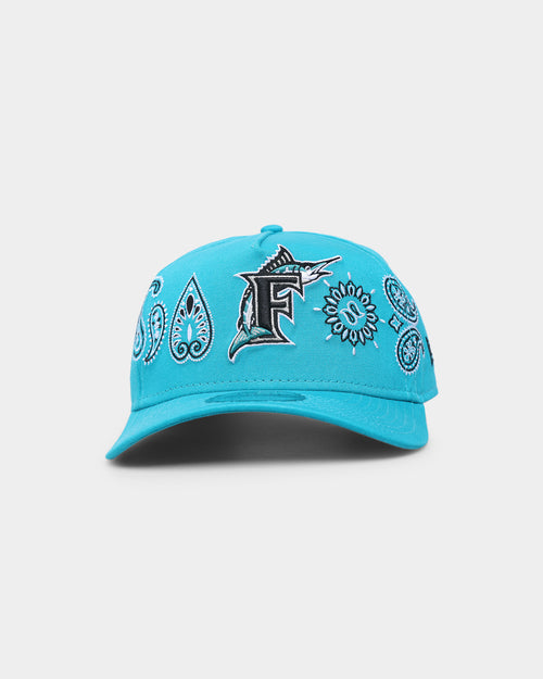 New Era Florida Marlins 'OG Team Paisley Embroidery' 9FORTY A-Frame Snapback Original Team Colours