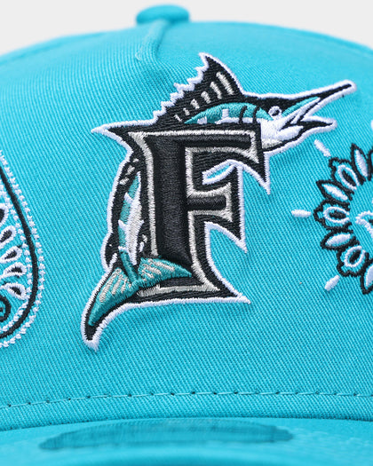 New Era Florida Marlins 'OG Team Paisley Embroidery' 9FORTY A-Frame Snapback Original Team Colours