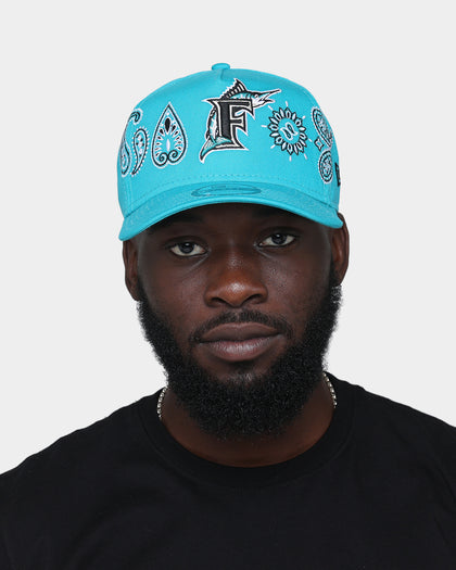 New Era Florida Marlins 'OG Team Paisley Embroidery' 9FORTY A-Frame Snapback Original Team Colours