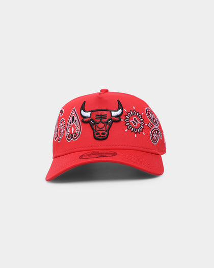 New Era Chicago Bulls 'OG Team Paisley Embroidery' 9FORTY A-Frame Snapback Original Team Colours
