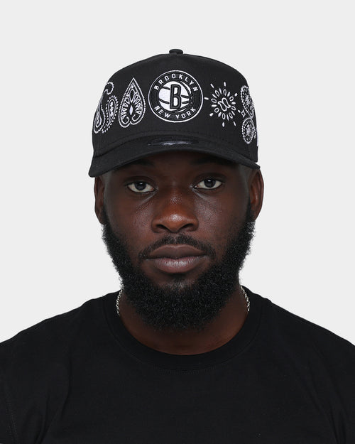 New Era Brooklyn Nets 'OG Team Paisley Embroidery' 9FORTY A-Frame Snapback Original Team Colours