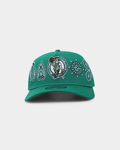 New Era Boston Celtics 'OG Team Paisley Embroidery' 9FORTY A-Frame Snapback Original Team Colours