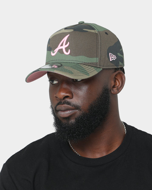 New Era Atlanta Braves "Camo Twist" 9FORTY A-Frame Snapback Camo Pink