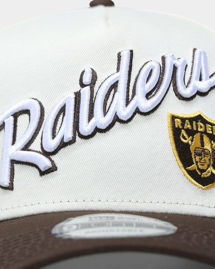 New Era Las Vegas Raiders 'Cereal' 9FORTY A-Frame Snapback Chrome White/Walnut