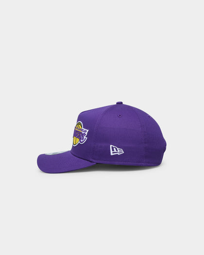 New Era Los Angeles Lakers Two Logo Original Team Colours 9Forty A-Frame Snapback  Purple