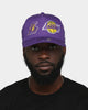 New Era Los Angeles Lakers Two Logo Original Team Colours 9Forty A-Frame Snapback  Purple