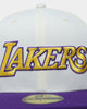 New Era Los Angeles Lakers Script Two Tone 59FIFTY Fitted White/Purple