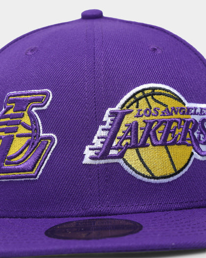 New Era Los Angeles Lakers Two Logo Original Team Colours 59FIFTY Fitted Purple