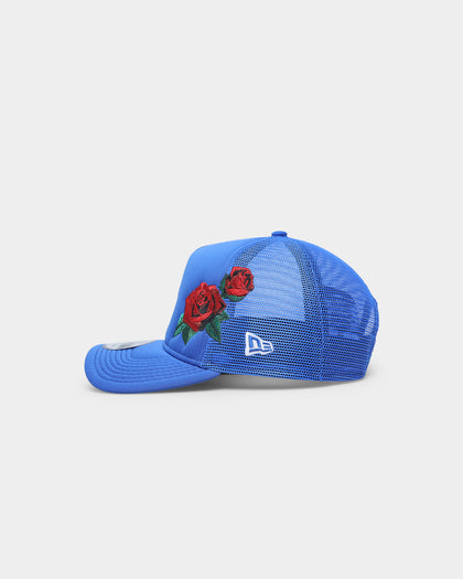 New Era Los Angeles Dodgers Rose Emblem Trucker Snapback Blue