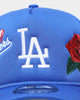 New Era Los Angeles Dodgers Rose Emblem Trucker Snapback Blue