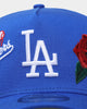 New Era Los Angeles Dodgers Rose Emblem 9Forty A-Frame Snapback  Blue
