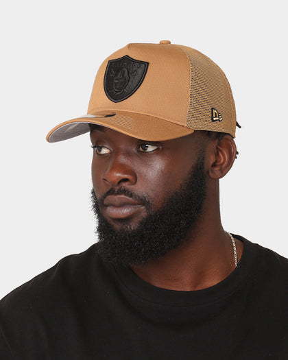 New Era Las Vegas Raiders 'Wheat' 9FORTY A-Frame Trucker Snapback Wheat/Black