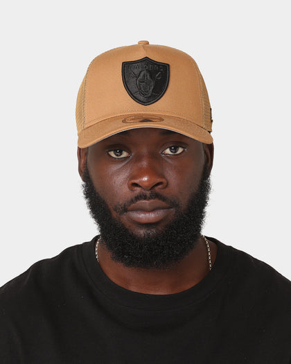 New Era Las Vegas Raiders 'Wheat' 9FORTY A-Frame Trucker Snapback Wheat/Black