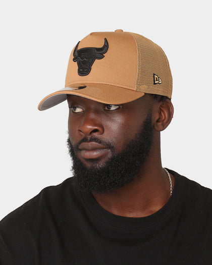 New Era Chicago Bulls 'Wheat' 9FORTY A-Frame Trucker Snapback Wheat/Black