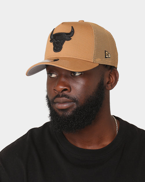New Era Chicago Bulls 'Wheat' 9FORTY A-Frame Trucker Snapback Wheat/Black