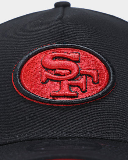 New Era San Francisco 49ers "Scarlet Bottom" 9FORTY A-Frame Snapback Black/Scarlet