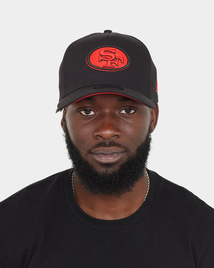 New Era San Francisco 49ers "Scarlet Bottom" 9FORTY A-Frame Snapback Black/Scarlet