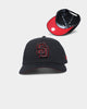 New Era San Diego Padres "Scarlet Bottom" 9FORTY A-Frame Snapback Black/Scarlet