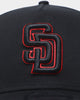 New Era San Diego Padres "Scarlet Bottom" 9FORTY A-Frame Snapback Black/Scarlet