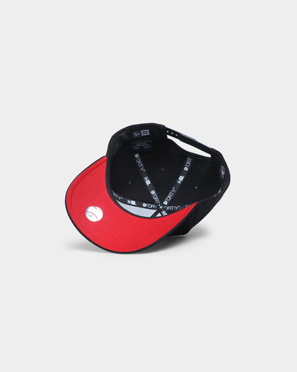New Era Philadelphia Phillies "Scarlet Bottom" 9FORTY A-Frame Snapback Black/Scarlet