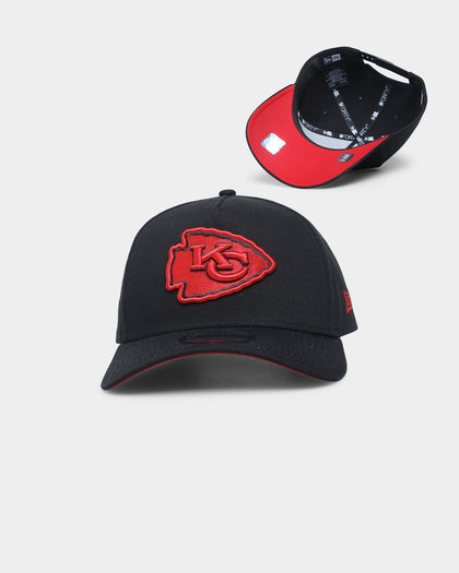 New Era Kansas City Chiefs "Scarlet Bottom" 9FORTY A-Frame Snapback Black/Scarlet