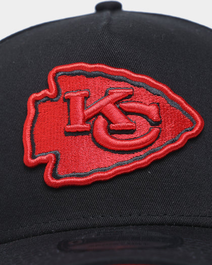 New Era Kansas City Chiefs "Scarlet Bottom" 9FORTY A-Frame Snapback Black/Scarlet