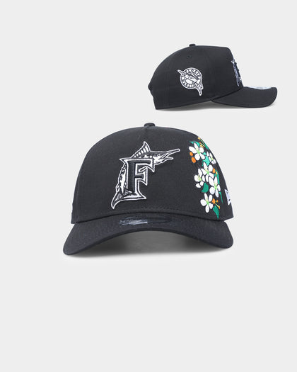 New Era Florida Marlins 'Flower' 9FORTY A-Frame Snapback Black/Floral