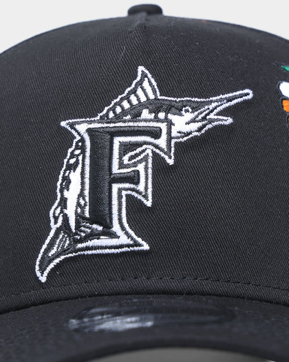 New Era Florida Marlins 'Flower' 9FORTY A-Frame Snapback Black/Floral