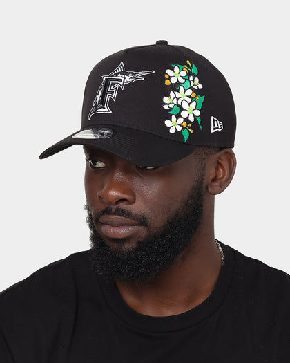New Era Florida Marlins 'Flower' 9FORTY A-Frame Snapback Black/Floral