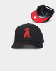 New Era Anaheim Angels "Scarlet Bottom" 9FORTY A-Frame Snapback Black/Scarlet