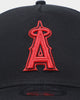 New Era Anaheim Angels "Scarlet Bottom" 9FORTY A-Frame Snapback Black/Scarlet