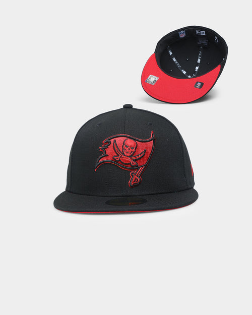 New Era Tampa Bay Buccaneers "Scarlet Bottom" 59FIFTY Fitted Black/Scarlet
